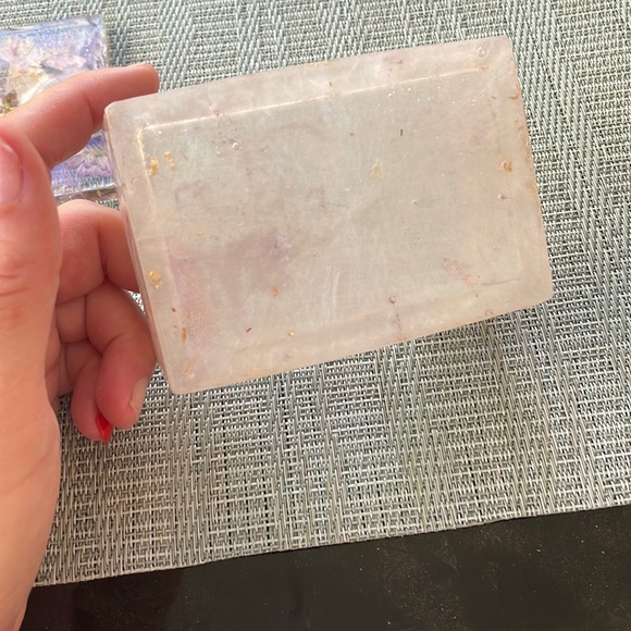 Handmade Pressed Flower Coaster Set and Holder Square Delicate - Picture 8 of 16